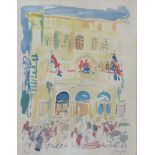 JAKE SUTTON (b. 1947) “Off to the Theatre”, coloured lithograph, signed & numbered 55/500 in pencil,