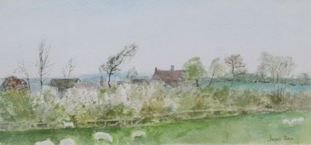 JASPER ROSE (1930-2019) A group of four watercolours of rural landscapes around Bath, each signed in