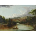 ENGLISH SCHOOL, late 18th/early 19th century. View of Dundas Aqueduct, Bath. Oil on canvas, 46cm x