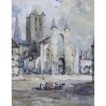 FRANCIS ABEL WILLIAM TAYLOR ARMSTRONG (1849-1920) “St Michael’s, Ghent”, signed “Armstrong”,