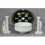 A Franklin Mint “The Romeo & Juliet Bowl”, 26.5cm diam. x 13.25cm high; a ditto pair of