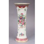 A Samson porcelain large trumpet shaped vase in the Chinese export style, pseudo seal marks to base,