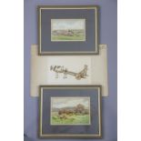 Two English School watercolour paintings of rural landscapes, one with a farmstead, the other with