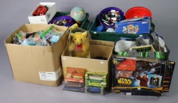 Various items of Lego, unboxed; various Happy Meal toys; & various other toys.