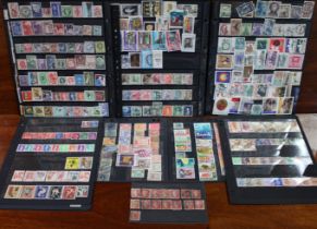 A collection of British Commonwealth & foreign stamps, including fifteen star-plate 1d Reds, on 26
