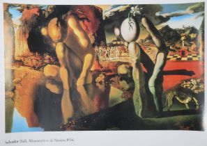 Twenty-one various large coloured prints after Salvador Dali, Edward Hopper, & others (various sizes