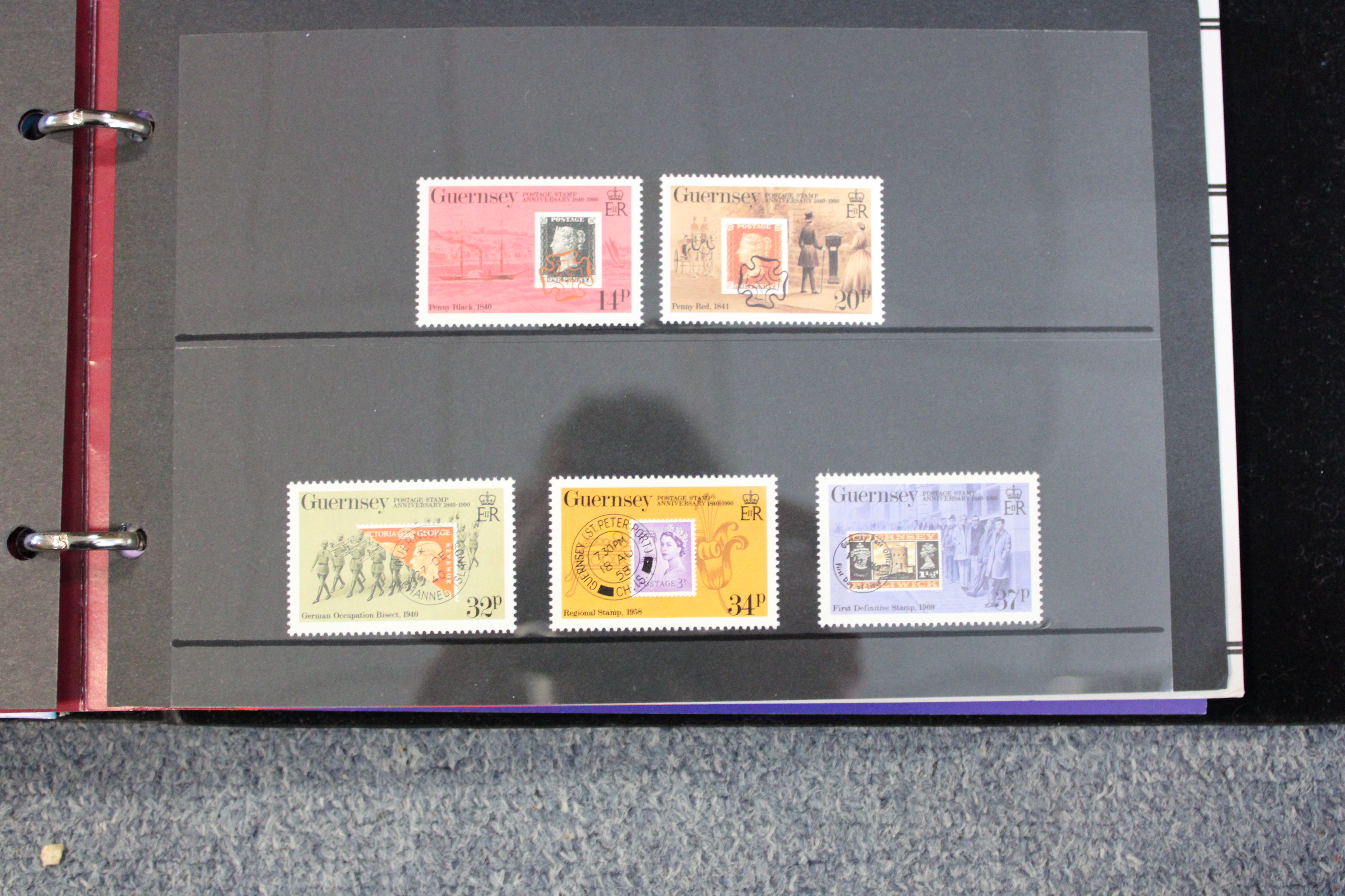 A large collection of Channel Islands packs of mint commemorative stamps, in twenty compact ring- - Image 4 of 5