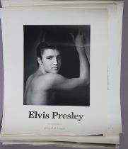 Nineteen various large black & white prints including images of Elvis Presley, James Dean, & others