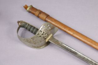 A George V cavalry officers dress sword the 82cm single-edge blade inscribed “Church Lads Brigade