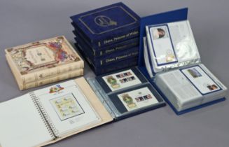 A large collection of GB & Commonwealth stamps relating to Princess Diana, including three SG albums