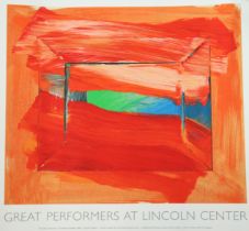 A large coloured serigraph print after Howard Hodgkin titled “The Sky’s the Limit”, published by Lin