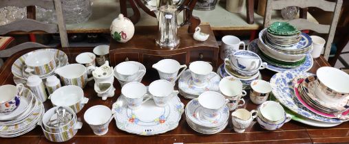 A floral decorated part tea service; together with various other items of decorative china, part w.