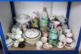 Various items of decorative china, & pottery, part w.a.f.