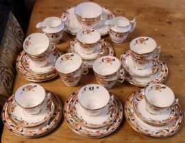 A Phoenix bone china floral decorated forty-one piece tea service (settings for twelve).