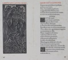 ERIC GILL (1882-1940), Cranach Press: Pages 26 & 27 from “The Song of Songs” with woodcuts “Canticum