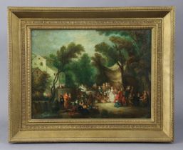CONTINENTAL SCHOOL, late 18th/early 19th century. A fête champetre, oil on copper panel: 29.5cm x