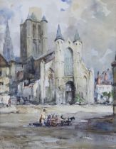 FRANCIS ABEL WILLIAM TAYLOR ARMSTRONG (1849-1920) “St Michael’s, Ghent”, signed “Armstrong”,