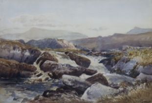 JOHN SYER (1815-1885) A moorland stream, signed & dated “J. Syer 81”, watercolour: 33cm x 49cm,