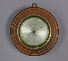 A mid-19th century circular wall barometer by Negretti & Zambra of London, with 10cm engraved