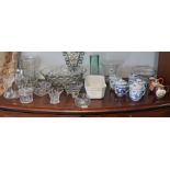 Various items of decorative china & glassware.