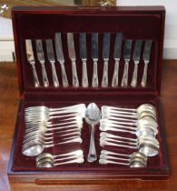 A canteen of epns cutlery comprising of forty-three items, & in a mahogany case.
