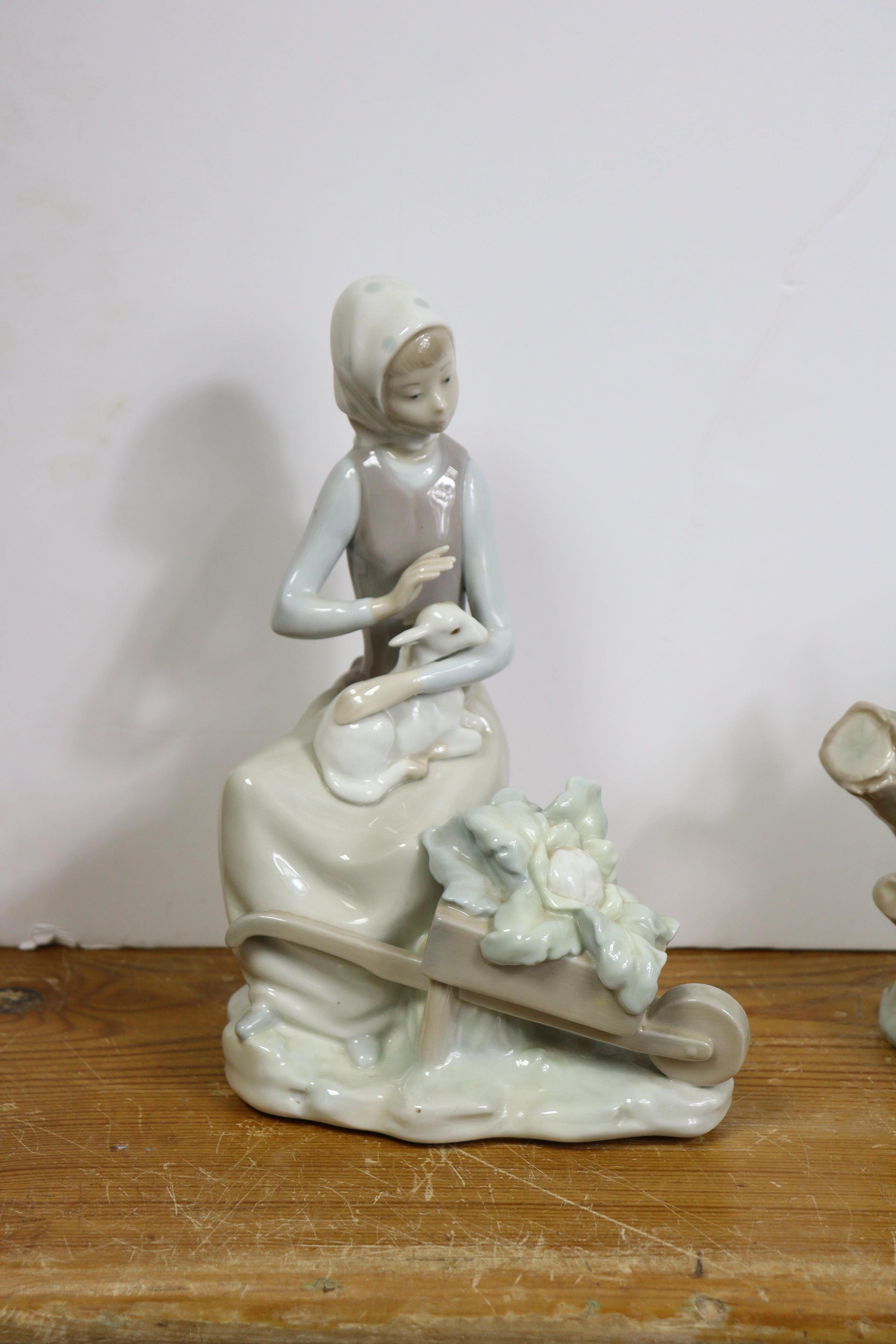 Seven various Lladro porcelain figure ornaments. - Image 5 of 5