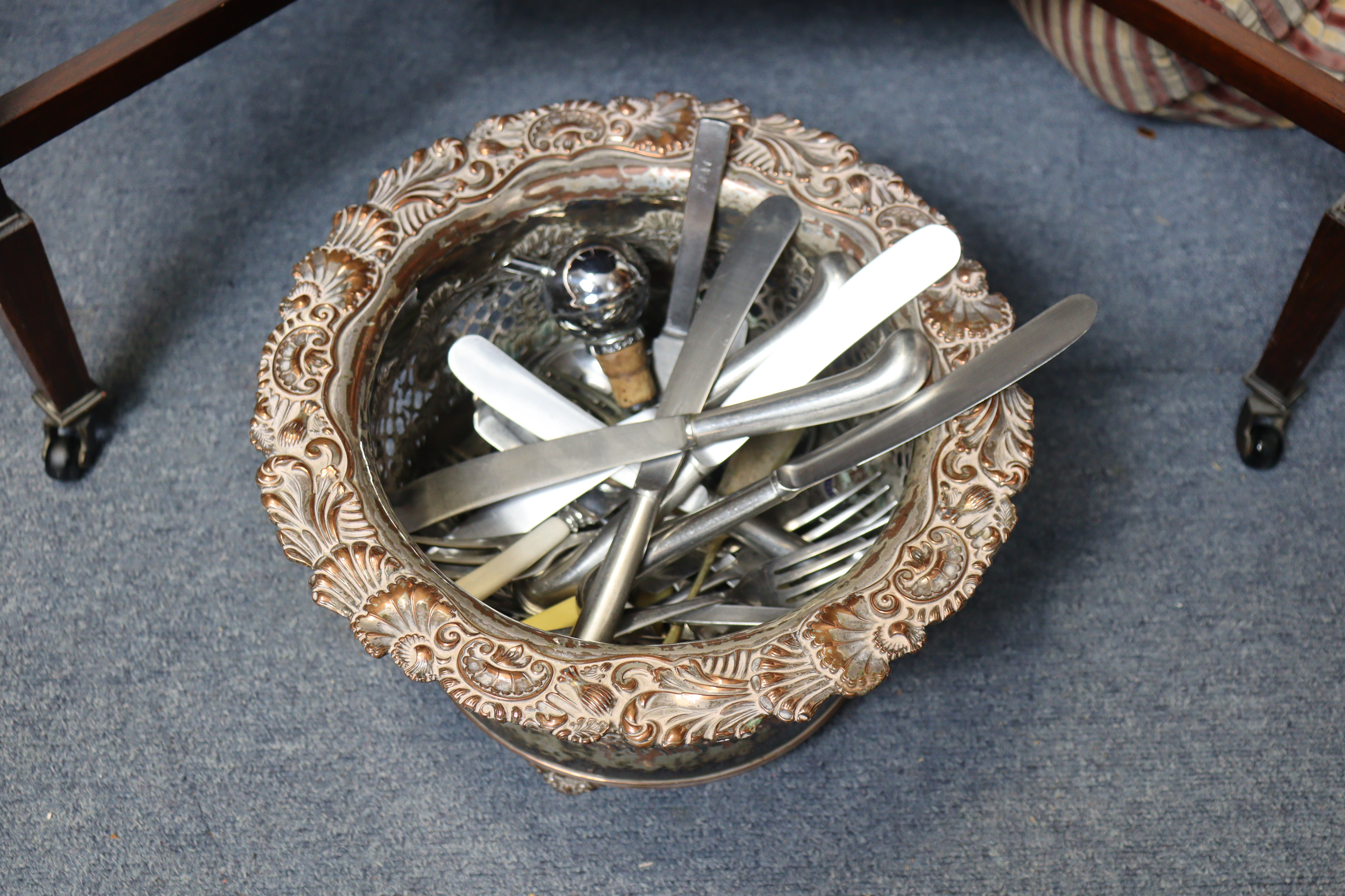 Various items of assorted platedware, pewter, & cutlery. - Image 6 of 6