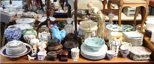 Various items of decorative china & pottery, part w.a.f.