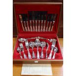 A canteen of Hallmarked Associates “Kings” tableware comprising of forty-two items, cased; & various