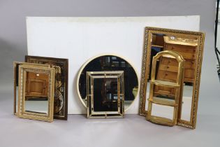 Seven various wall mirrors.