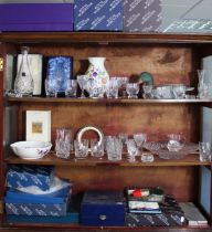 Various items of decorative china & glassware, boxed & unboxed.