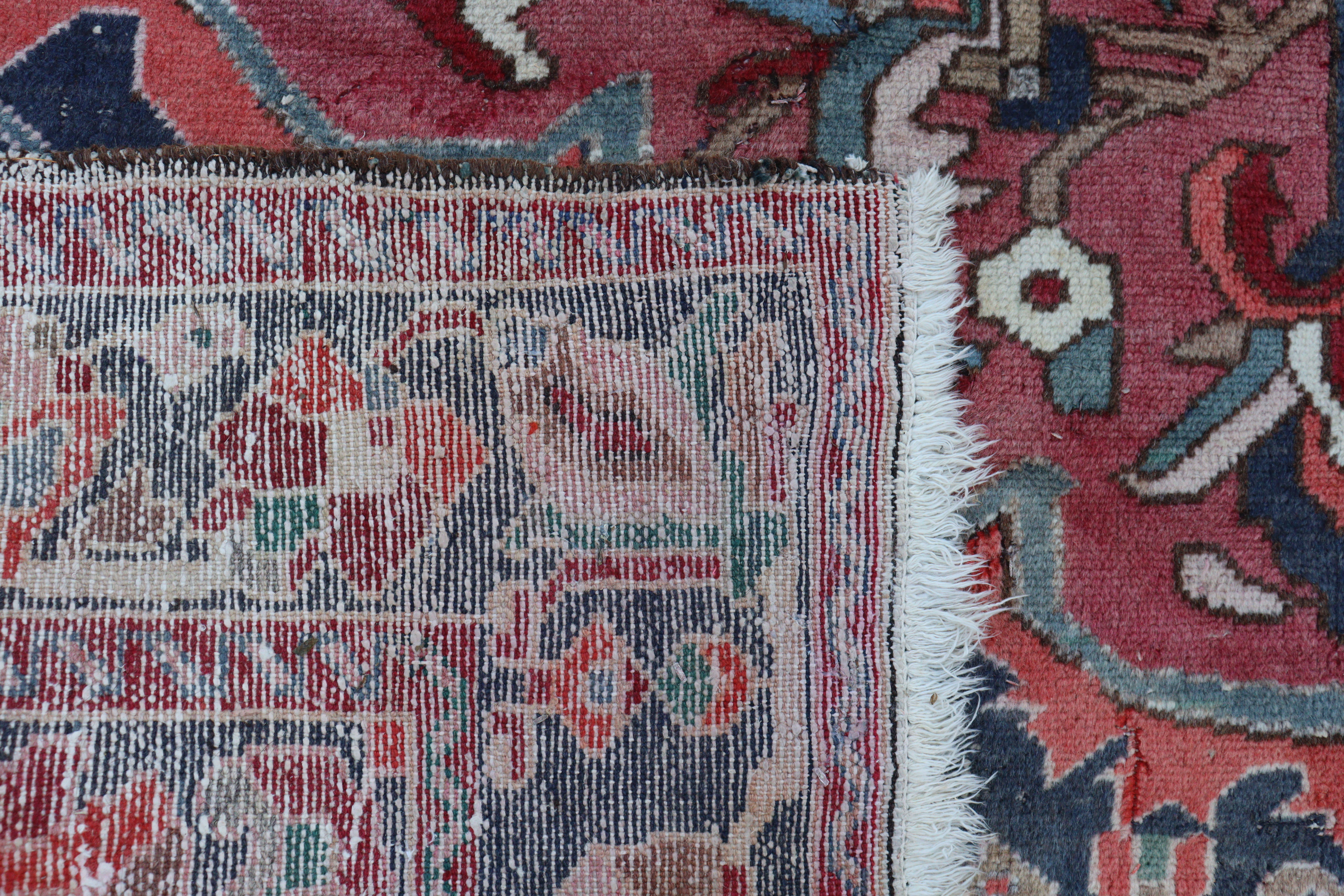 A Bakhtiar carpet of madder ground with central medallion & all-over repeating geometric designs in - Image 8 of 8