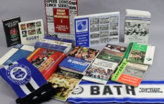 Various Bath Rugby books, programmes, etc.