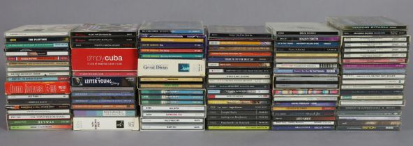 Approximately sixty various CDs – jazz music, etc.; together with various DVDs.
