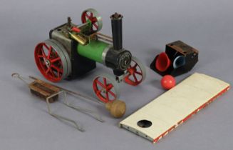 A Mamod “TE1” steam tractor, unboxed.