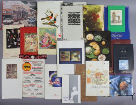 A collection of approximately four hundred various airline menus, including Cathay Pacific,
