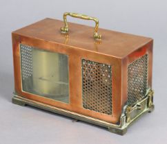 A vintage barograph in a copper case (No. A 45438), 26.25cm wide.