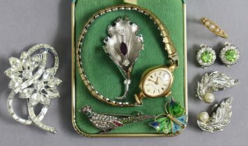A 18ct gold & seed pearl ring, various other items of jewellery, and an Ingersoll lady’s