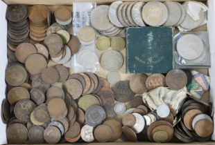 A quantity of various British & foreign coins.