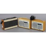 A Robert’s “R701” portable radio; & two Pure DAB portable radios.