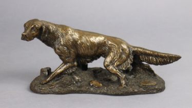 A large bronzed-resin Limited Edition sculpture in the form of a standing retriever dog after