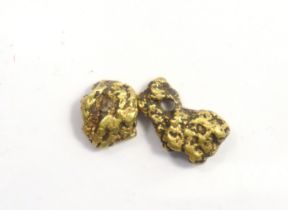 Two small gold ‘nuggets’; 1.4g total.