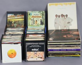 Approximately one hundred & fifty various LP & 45rpm records by E.L.O., David Essex, Kenny Rogers,