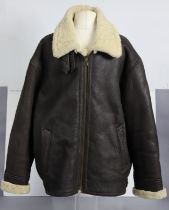 A Shearling leather biker’s jacket (size 54); two Harley Davidson” nylon jackets; & two matching