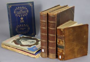 Two late 19th/early 20th century large leather-bound volumes “The Works of Shakespeare” (vol. I &