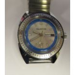 A 1970s Majestime stainless steel cased wristwatch, the automatic movement with subsidiary