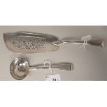 A George IV silver fiddle pattern fish slice  John Henry & Charles Lias  London 1829; and a fiddle