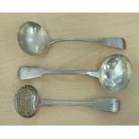 Silver collectables: to include a Victorian fiddle pattern sugar sifter spoon  indistinct London