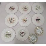 Tableware: to include a set of eight Royal Crown Derby china Carlton Blue dinner plates; Royal