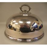A silver plated meat dome  16"dia